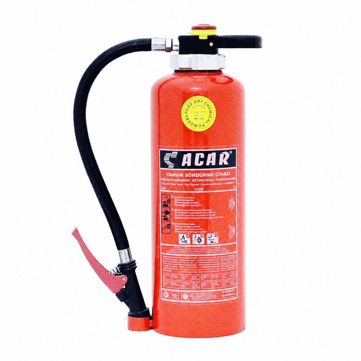 6 KG Kuru Kimyevi Tozlu ABC İçten Kartuşlu